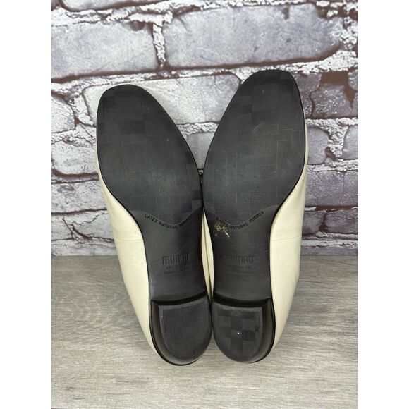 Munro American Ivory Cream Leather Slip On Heel Loafers Women Sz 9M US/39.5EU - Picture 9 of 16